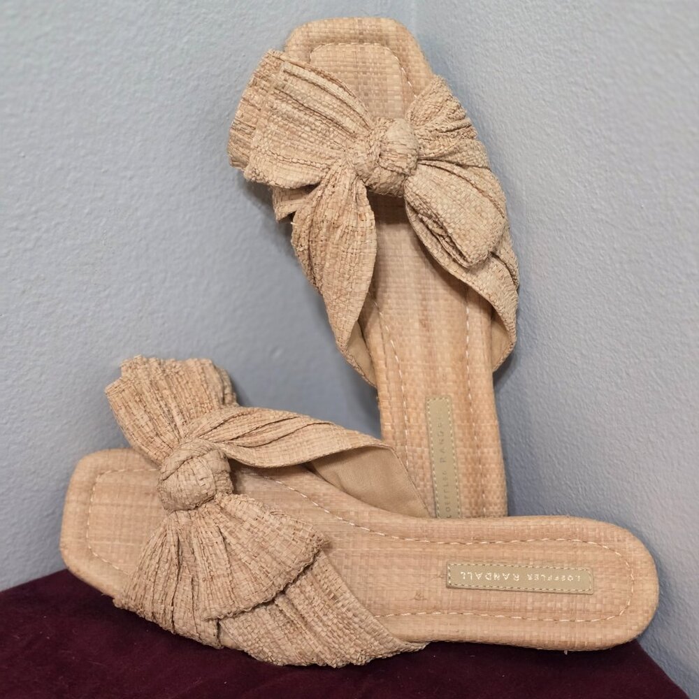 Loeffler Randall Daphne Pleated Knot Sandals Size US Womens 6.5 B